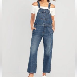 Old Navy Slouchy Straight Jean Overalls